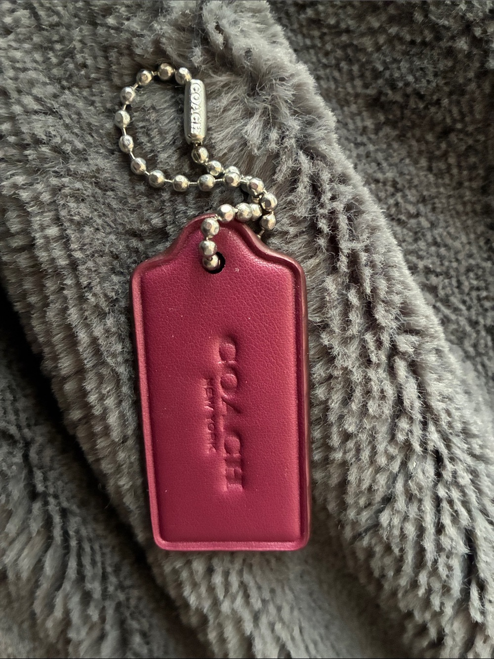 Coach Leather Bag Tag